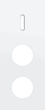 Niko Rocker Drievoudige afdekplaat verticaal 60 mm centerafstand voor enklv schak + 2 stopc steel white coated RAL: 000 90 00