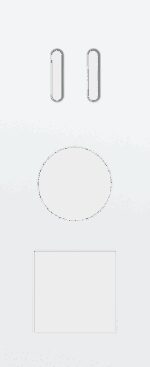 Niko Rocker Drievoudige afdekplaat verticaal 60 mm centerafstand voor voor een enkelvoudige schakelfunctie en een stopcontact + fct steel white coated RAL: 000 90 00