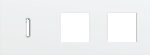 Niko Rocker Drievoudige afdekplaat horizontaal 71 mm centerafstand voor enklv schak + 2 fct steel white coated RAL: 000 90 00