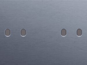 Niko Toggle 2-Voudige afdekplaat h71vr 2 tweev schak alu blue grey brushed RAL: 240 30 05