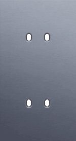 Niko Toggle 2-Voudige afdekplaat v71vr 2 tweev schak alu blue grey brushed RAL: 240 30 05