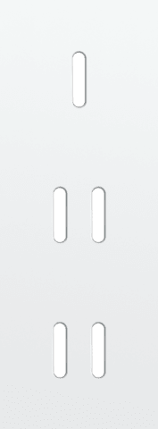 Niko Rocker Drievoudige afdekplaat verticaal 71 mm centerafstand voor enklv + 2 tweev schak steel white coated RAL: 000 90 00