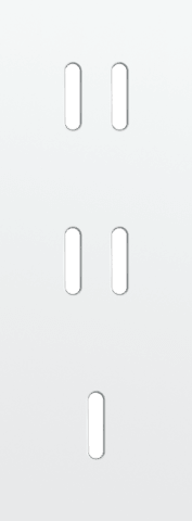 Niko Rocker Drievoudige afdekplaat verticaal 71 mm centerafstand voor 2 tweev + enklv schak steel white coated RAL: 000 90 00