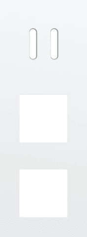 Niko Rocker Drievoudige afdekplaat verticaal 71 mm centerafstand voor tweev schak + 2 fct steel white coated RAL: 000 90 00