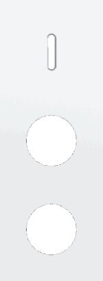 Niko Rocker Drievoudige afdekplaat verticaal 71 mm centerafstand voor enklv schak + 2 stopc steel white coated RAL: 000 90 00