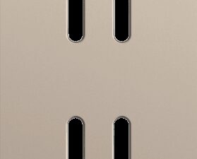 Niko Rocker 2-Voudige afdekplaat verticaal 60 mm centerafstandvoor tweevoudige schakelfuncties steel champagne coated RAL: 080 70 10