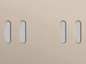 Niko Rocker 2-Voudige afdekplaat horizontaal 71 mm centerafstandvoor tweevoudige schakelfuncties steel champagne coated RAL: 080 70 10