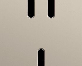 Niko Rocker 2-Voudige afdekplaat verticaal 60 mm centerafstand voor een tweevoudige en een enkelvoudige schakelfunctie steel champagne coated RAL: 080 70 10