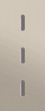 Niko Rocker 3-Voudige afdekplaat verticaal 60 mm centerafstand voor drie enkelvoudige schakelfuncties steel champagne coated RAL: 080 70 10