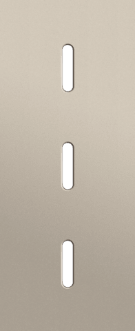 Niko Rocker 3-Voudige afdekplaat verticaal 60 mm centerafstand voor drie enkelvoudige schakelfuncties steel champagne coated RAL: 080 70 10