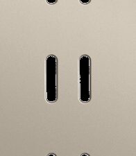 Niko Rocker 3-Voudige afdekplaat verticaal 60 mm centerafstand voor drie tweevoudige schakelfuncties steel champagne coated RAL: 080 70 10