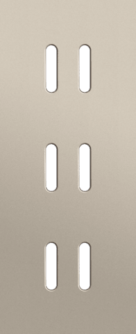 Niko Rocker 3-Voudige afdekplaat verticaal 60 mm centerafstand voor drie tweevoudige schakelfuncties steel champagne coated RAL: 080 70 10