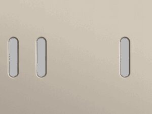 Niko Rocker 2-Voudige afdekplaat horizontaal 71 mm centerafstand voor een tweevoudige en een enkelvoudige schakelfunctie steel champagne coated RAL: 080 70 10