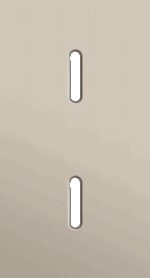 Niko Rocker 2-Voudige afdekplaat verticaal 71 mm centerafstand voor twee enkelvoudige schakelfuncties steel champagne coated RAL: 080 70 10