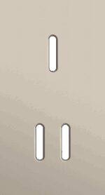 Niko Rocker 2-Voudige afdekplaat verticaal 71 mm centerafstand voor een enkelvoudige en een tweevoudige schakelfunctie steel champagne coated RAL: 080 70 10