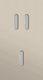 Niko Rocker 2-Voudige afdekplaat verticaal 71 mm centerafstand voor een tweevoudige en een enkelvoudige schakelfunctie steel champagne coated RAL: 080 70 10