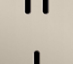 Niko Rocker 2-Voudige afdekplaat verticaal 71 mm centerafstand voor een tweevoudige en een enkelvoudige schakelfunctie steel champagne coated RAL: 080 70 10