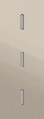 Niko Rocker 3-Voudige afdekplaat verticaal 71 mm centerafstand voor drie enkelvoudige schakelfuncties steel champagne coated RAL: 080 70 10