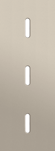 Niko Rocker 3-Voudige afdekplaat verticaal 71 mm centerafstand voor drie enkelvoudige schakelfuncties steel champagne coated RAL: 080 70 10