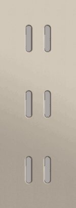 Niko Rocker 3-Voudige afdekplaat verticaal 71 mm centerafstand voor drie tweevoudige schakelfuncties steel champagne coated RAL: 080 70 10