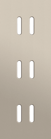 Niko Rocker 3-Voudige afdekplaat verticaal 71 mm centerafstand voor drie tweevoudige schakelfuncties steel champagne coated RAL: 080 70 10
