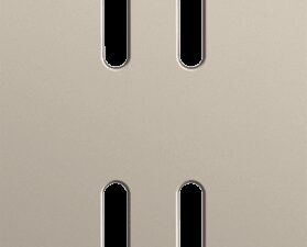 Niko Rocker 2-Voudige afdekplaat verticaal 60 mm centerafstand voor een tweevoudige schakelfunctie en een functie steel champagne coated RAL: 080 70 10