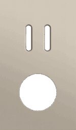 Niko Rocker 2-Voudige afdekplaat verticaal 60 mm centerafstand voor een tweevoudige schakelfunctie en een stopcontact steel champagne coated RAL: 080 70 10