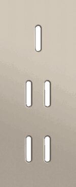 Niko Rocker 3-Voudige afdekplaat verticaal 60 mm centerafstand voor een enkelvoudige en twee tweevoudige schakelfuncties steel champagne coated RAL: 080 70 10