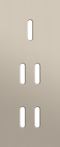 Niko Rocker 3-Voudige afdekplaat verticaal 60 mm centerafstand voor een enkelvoudige en twee tweevoudige schakelfuncties steel champagne coated RAL: 080 70 10