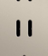 Niko Rocker 3-Voudige afdekplaat verticaal 60 mm centerafstand voor twee tweevoudige en een enkelvoudige schakelfunctie steel champagne coated RAL: 080 70 10