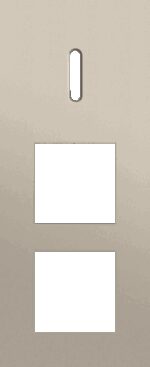 Niko Rocker 3-Voudige afdekplaat verticaal 60 mm centerafstand voor een enkelvoudige schakelfunctie en twee functies steel champagne coated RAL: 080 70 10