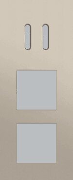 Niko Rocker 3-Voudige afdekplaat verticaal 60 mm centerafstand voor een tweevoudige schakelfunctie en twee functies steel champagne coated RAL: 080 70 10