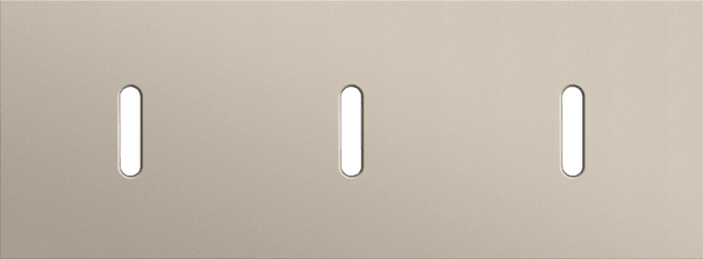 Niko Rocker 3-Voudige afdekplaat horizontaal 71 mm centerafstand voor drie enkelvoudige schakelfuncties steel champagne coated RAL: 080 70 10