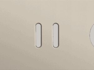 Niko Rocker 3-Voudige afdekplaat horizontaal 71 mm centerafstand voor een enkelvoudige en een tweevoudige schakelfunctie en stopcontact steel champagne coated RAL: 080 70 10