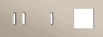 Niko Rocker 3-Voudige afdekplaat horizontaal 71 mm centerafstand voor een tweevoudige en een enkelvoudige schakelfunctie en een functie steel champagne coated RAL: 080 70 10