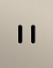 Niko Rocker 3-Voudige afdekplaat verticaal 71 mm centerafstand voor een enkelvoudige en twee tweevoudige schakelfuncties steel champagne coated RAL: 080 70 10