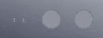 Niko Toggle 3-Voudige afdekplaat h71 vr 1 tweev schak + 2 stopc alu blue grey brushed RAL: 240 30 05