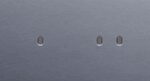 Niko Toggle 2-Voudige afdekplaat h71 vr 1 enklv + 1 tweev schak alu blue grey brushed RAL: 240 30 05