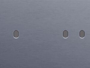 Niko Toggle 2-Voudige afdekplaat h71 vr 1 enklv + 1 tweev schak alu blue grey brushed RAL: 240 30 05