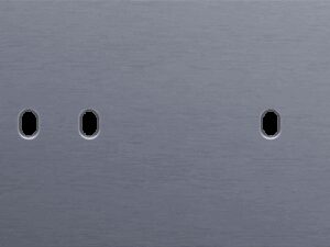 Niko Toggle 2-Voudige afdekplaat h71 vr 1 tweev + 1 enklv schak alu blue grey brushed RAL: 240 30 05