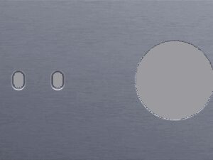 Niko Toggle 2-Voudige afdekplaat h71 voor 1 tweev schak + 1 stopc alu blue grey brushed RAL: 240 30 05