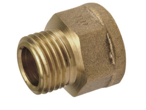reductiestuk messing 3/8"M x 1/4"F (kopie) Messing Verloopstuk M x F