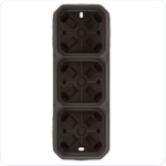 LEGRAND - Plexo opbouwdoos 2 mechanismen 4 membraan ingangen antraciet (kopie) Legrand Plexo Antraciet