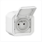 10 x LEGRAND Plexo 2P+A contactdoos 1V compleet IP55 IK08 wit
