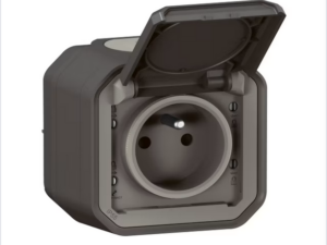 LEGRAND steekklemmen Plexo 2P+A contactdoos 1V compleet IP55 IK08 antraciet