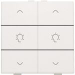 Niko Home Control I 2-voudige bediening dimmer met 6-voudige toets+led Original White (Wit) RAL 9010