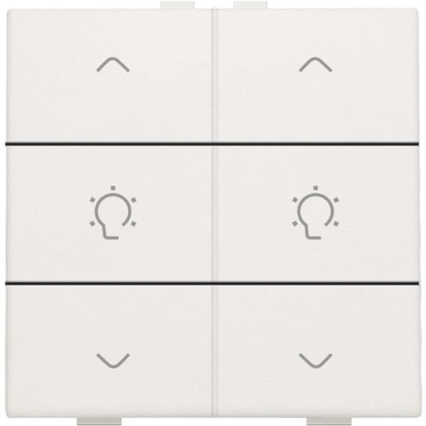 Niko Home Control I 2-voudige bediening dimmer met 6-voudige toets+led Original White (Wit) RAL 9010