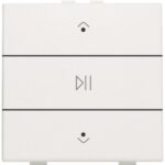 Niko Home Control I Enkelvoudige audiobediening met leds Original White (Wit) RAL 9010