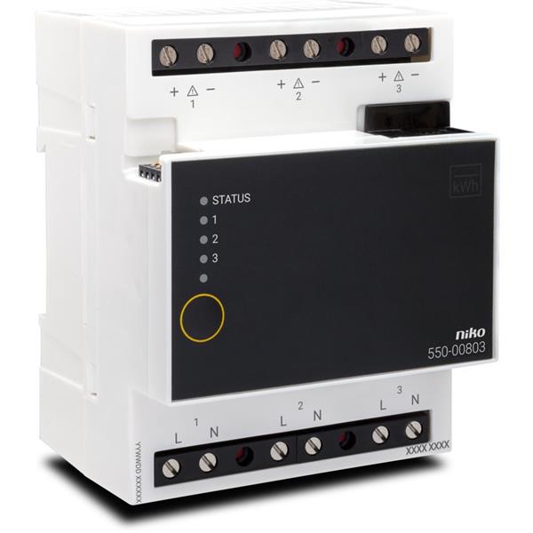 Niko Home Control II Meetmodule elektriciteit 3 kanalen