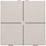 Niko Home Control I Viervoudige drukknop lichtgrijs